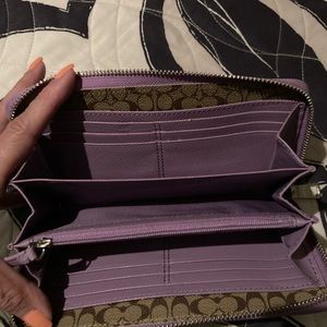 Coach Accordion zip around wallet